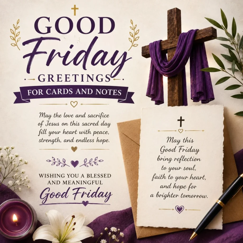 Good Friday Greetings for Cards and Notes