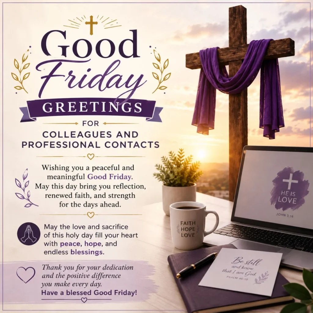 Good Friday Greetings for Colleagues and Professional Contacts