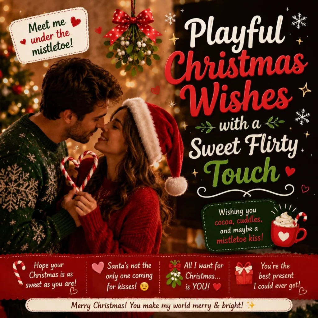 Playful Christmas Wishes with a Sweet Flirty Touch