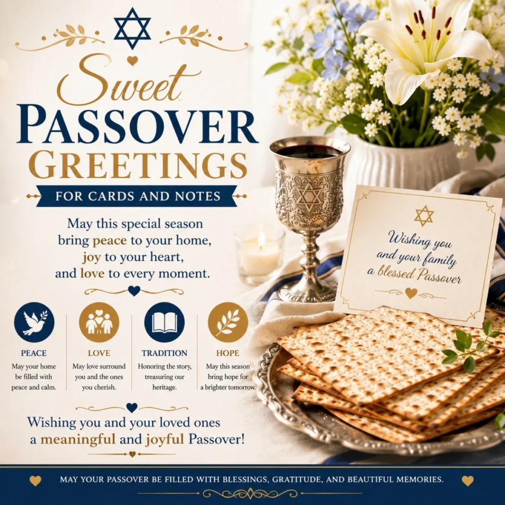 Sweet Passover Greetings for Cards and Notes