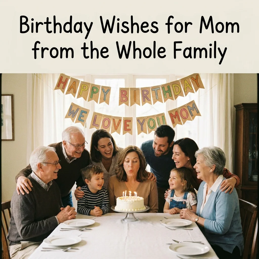 Birthday Wishes for Mom from the Whole Family