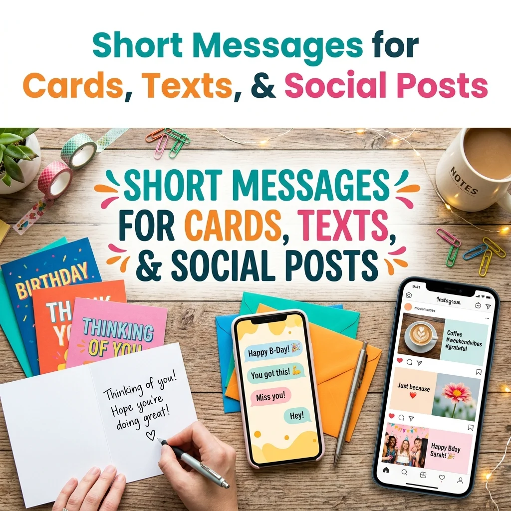Short Messages for Cards, Texts, and Social Posts