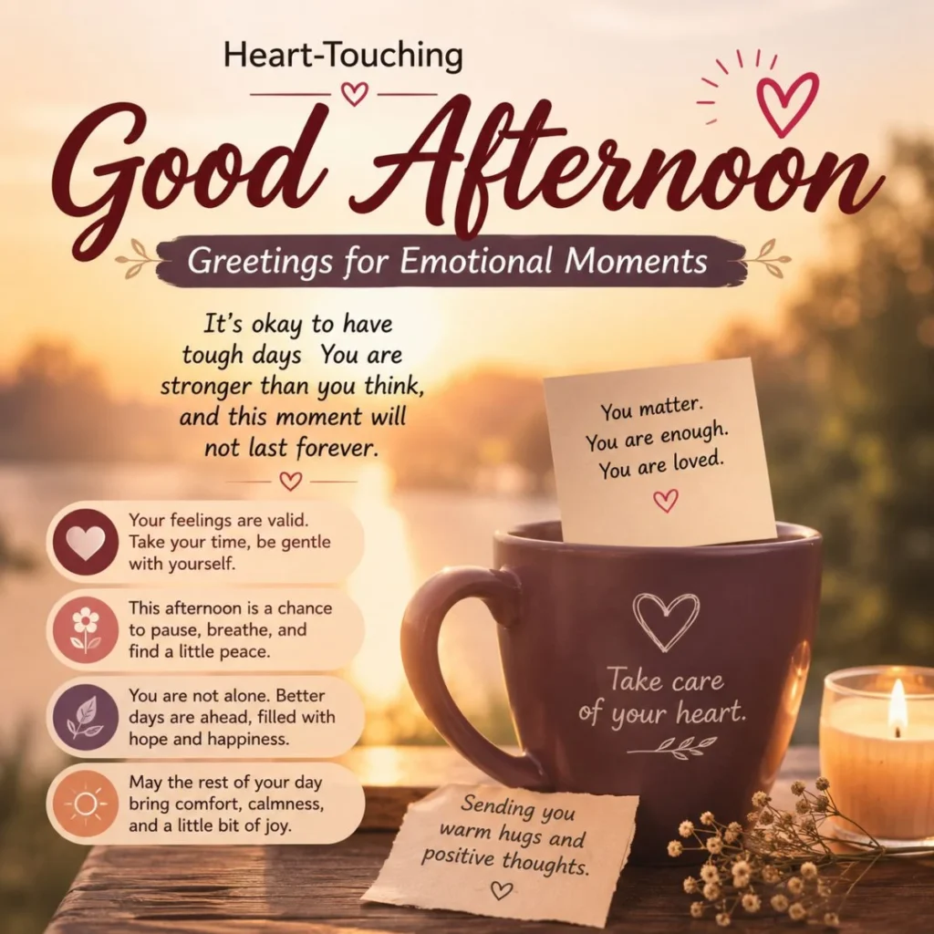 Heart-Touching Good Afternoon Greetings for Emotional Moments