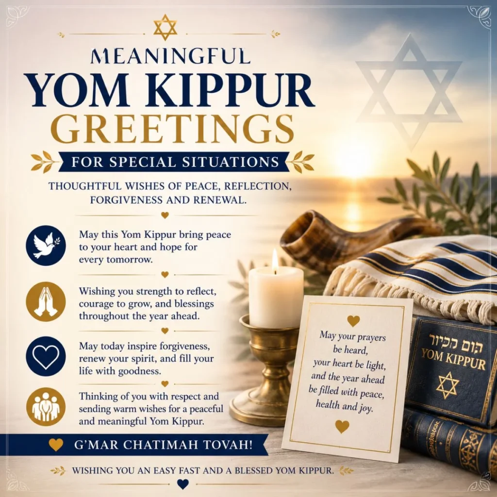 Meaningful Yom Kippur Greetings for Special Situations