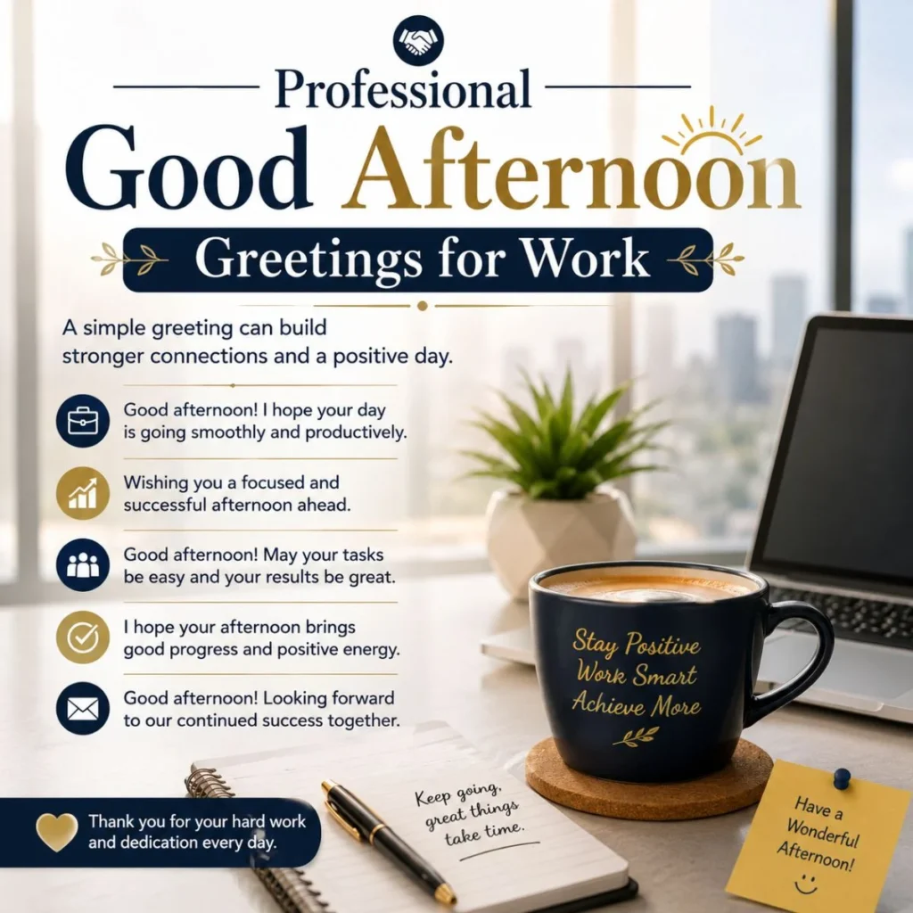 Professional Good Afternoon Greetings for Work