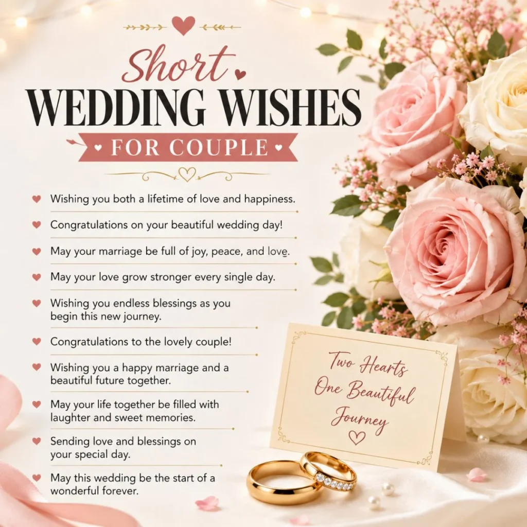 Short Wedding Wishes for Couple
