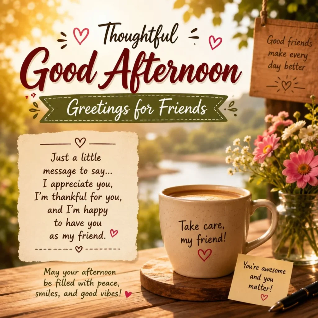 Thoughtful Good Afternoon Greetings for Friends