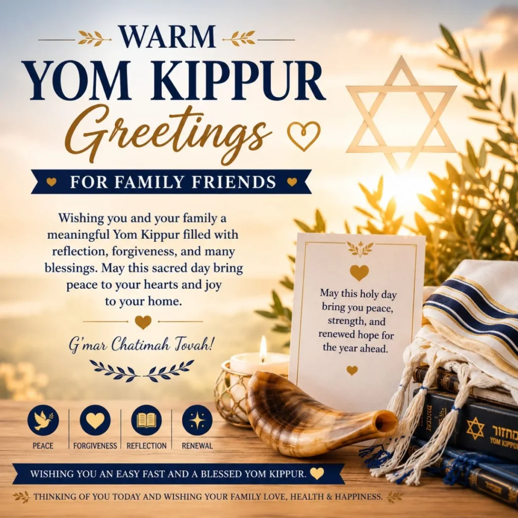 Warm Yom Kippur Greetings for Family Friends