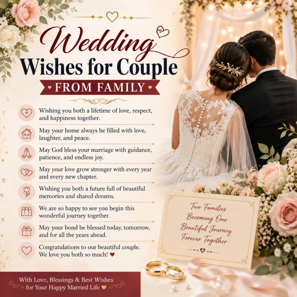 Wedding Wishes for Couple from Family