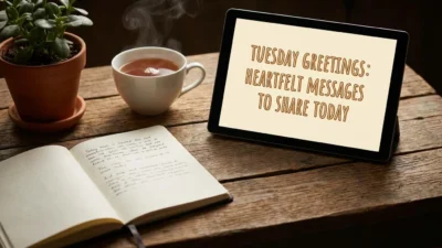 Tuesday greetings with heartfelt messages to share love, positivity, and encouragement today.
