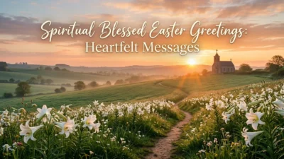 Alt Text: Spiritual blessed Easter greetings with heartfelt faith messages