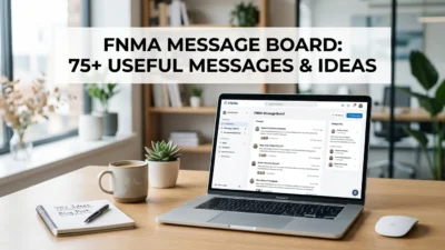 FNMA Message Board with 75+ useful messages and discussion ideas