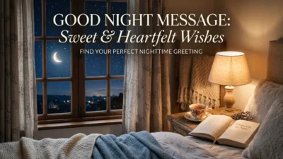 Good night message with sweet and heartfelt wishes for loved ones