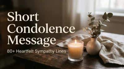 Short condolence message with heartfelt sympathy lines for expressing comfort and support