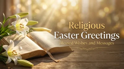 Religious Easter greetings and Christian blessings celebrating the resurrection of Jesus Christ