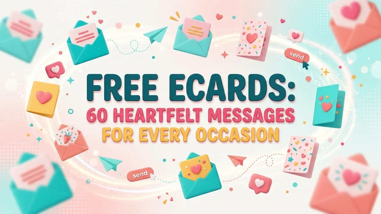 Free ecards with colorful digital greeting cards for birthdays, holidays, friends, and family