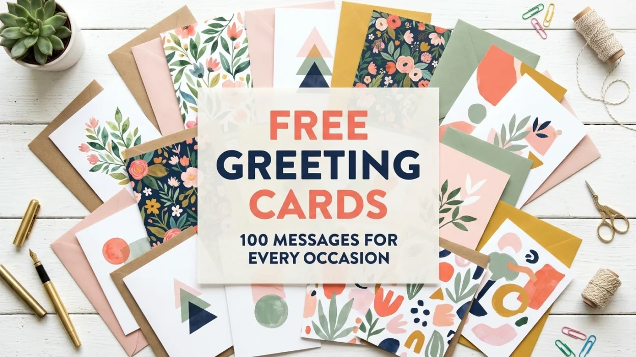 Free greeting cards with beautiful designs for birthdays, holidays, friends, and family