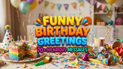 Funny birthday greetings with hilarious birthday wishes and playful messages