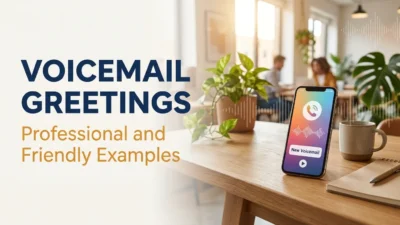 Professional voicemail greetings for personal and business phone calls