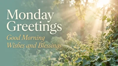 Beautiful Monday greetings with good morning wishes, blessings, and positive messages