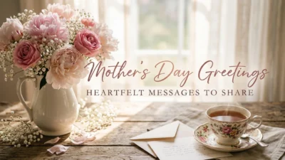 Heartfelt Mother's Day greetings with flowers and a loving message for Mom